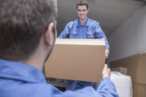 Professional commercial movers planning an office relocation