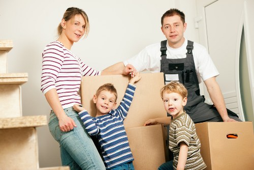 Movers ensuring the safety of belongings during a move