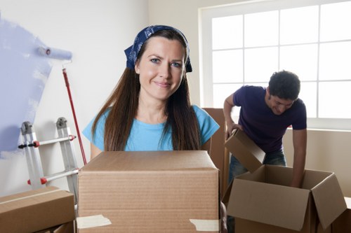 Friendly man with van providing removal services